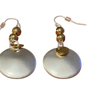 J. Jill Elegant Silver and Gold Dangle Pierced Earrings